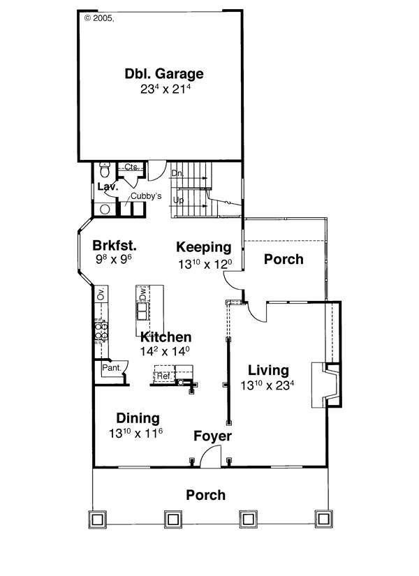 First Floor image of BERKLEY House Plan